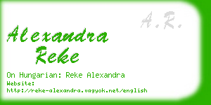 alexandra reke business card